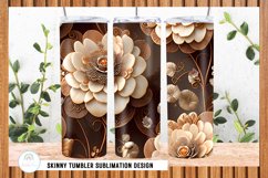 Floral 3D Tumbler Sublimation PNG I Tumbler Wrap Product Image 4