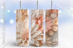 3D tumbler wrap BUNDLE, 3D flowers tumbler design Product Image 15
