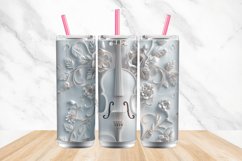 3D Floral Violin Floral Tumbler Wrap Bundle Product Image 4