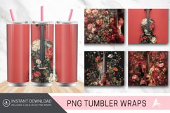 3D Floral Violin Tumbler Wrap Product Image 1