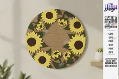 3D Floral Wall Art Laser Cut | Layered Flowers Sign Product Image 1