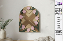 3D Floral Wall Art Laser Cut | Layered Flowers Sign Product Image 1
