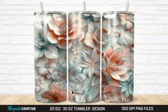 3D Florals In Harmony 20/30oz Skinny Tumbler Product Image 1