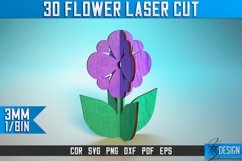 3D Flowers Laser Cut SVG | Laser Cut Design | Wooden Flowers Product Image 1