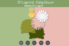 3D Layered Daisy Flower Product Image 2