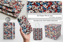 Digital Paper 3D Flower 4th of July Product Image 1