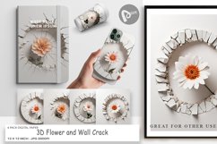 Digital Paper 3D Flower and Wall Crack Product Image 1