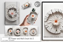 Digital Paper 3D Flower and Wall Crack Product Image 1