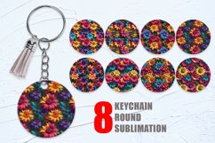 3D Flower Colorful Keychain | Keyring Product Image 1
