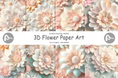 3D Flower Paper Art | Digital Paper Product Image 2