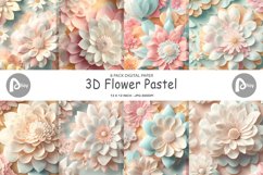 3D Flower Pastel | Digital Paper Product Image 2