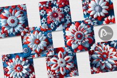 3D Flower Patriot Color | Digital Paper Product Image 2