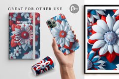 3D Flower Patriot Color | Digital Paper Product Image 3