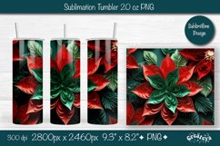 3d Flower tumbler Christmas 3D Tumbler wrap png sublimation Product Image 1