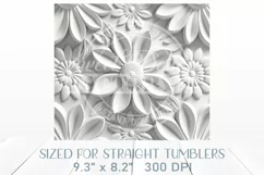 3D tumbler wrap, 3D flower tumbler design Product Image 2