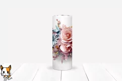 3d Floral Tumbler Wrap Design for Sublimation
