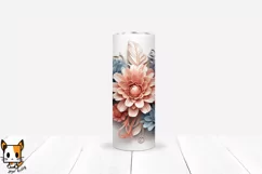 3d Floral Tumbler Wrap Design for Sublimation3d Floral Tumbler Wrap Design for Sublimation