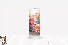 3d Floral Tumbler Wrap Design for Sublimation