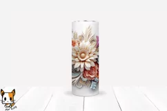 3d Floral Tumbler Wrap Design for Sublimation3d Floral Tumbler Wrap Design for Sublimation