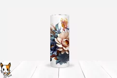 3d Floral Tumbler Wrap Design for Sublimation