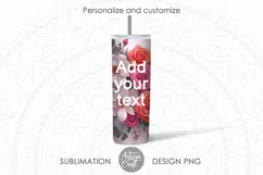 3d floral tumbler png