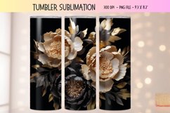 3d Flower Tumbler Wrap Black Tumbler 3d Sublimation Design