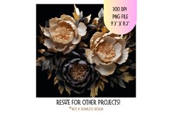 3d Flower Tumbler Wrap Black Tumbler 3d Sublimation Design