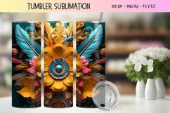 3d Flower Tumbler Wrap Floral 3d Sublimation Tumbler Wrap