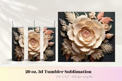 3d Flower Tumbler Wrap Floral 3d Sublimation Tumbler Wrap