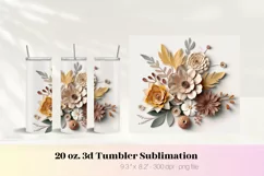 3d Flower Tumbler Wrap Floral 3d Sublimation Tumbler Wrap