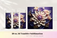 3d Flower Tumbler Wrap Floral 3d Sublimation Tumbler Wrap