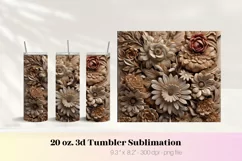 3d Flower Tumbler Wrap Floral 3d Sublimation Tumbler Wrap