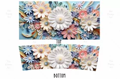 3D Flower  Tumbler Wrap, 40 oz tumbler wrap, 3D Flower  Tumbler Wrap, 3D Flower Png