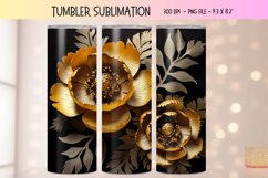 3d Flower Tumbler Wrap Gold Tumbler 3d Sublimation Tumbler