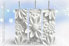 3D tumbler wrap, 3D flower tumbler design Product Image 1