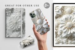 3D Flower White | Digital Paper Product Image 1