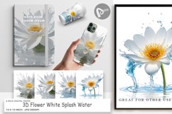 Digital Paper 3D Flower White Product Image 1