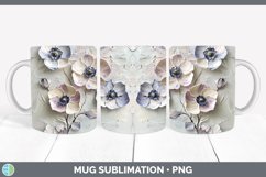 Gorgeous3D Flowers Mug Wrap design.