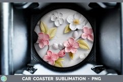 Gorgeous3D Flowers Car Coaster design.