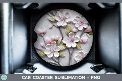 Gorgeous3D Flowers Car Coaster design.