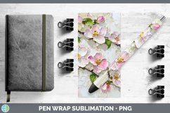 Gorgeous3D Flowers Pen Wrap design.
