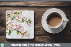 Gorgeous3D Flowers Square Coaster design.