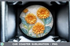Gorgeous3D Flowers Car Coaster design.