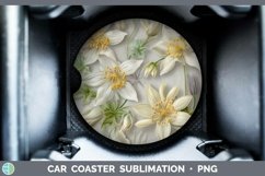 Gorgeous3D Flowers Car Coaster design.
