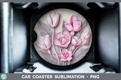 Gorgeous3D Flowers Car Coaster design.