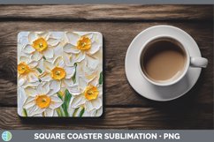Gorgeous3D Flowers Square Coaster design.