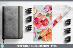 Gorgeous3D Flowers Pen Wrap design.