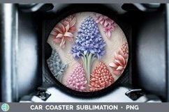 Gorgeous3D Flowers Car Coaster design.
