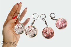 3D Flowers Keychain Bundle 3d Sublimation Designs