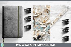 Gorgeous3D Flowers Pen Wrap design.